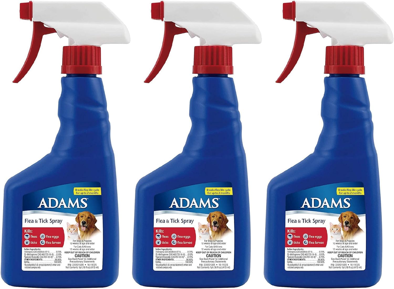 FLEA & TICK SPRAY 16 OZ by ADAMS MfrPartNo 100515242