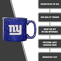 Vista 6 de Rico Industries NFL New York Giants - Taza de café personalizada de 12 onzas con logotipo grabado con láser profundo, taza de cerámica para acampar