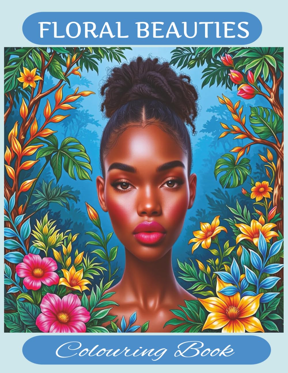 Floral Beauties - Colouring Book: Coloring Celebration of Women, Culture, and Nature | Intricate Floral Frames