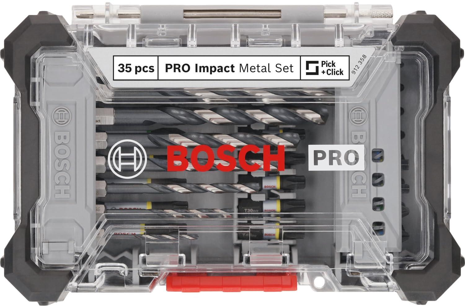 Bosch 35 x PRO Impact zestaw metalowy, 35-częściowy (do stali, żeliwa, 200 x 107 mm, profesjonalne akcesoria śrubokręt, śrubokręt)