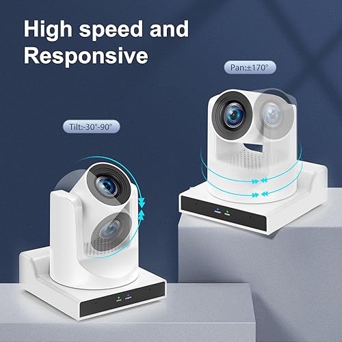 Miniatura 6 de SMTAV PTZ Camera,30X NDI PTZ Camera with AI Tracking and HDMI/SDI/USB3.0/IP Streaming Outputs for Church,Conference,Events,Teaching
