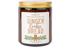 Heart Leaf Candle Co. Gingerbread Cookie Candle | Ginger, Cinnamon, Nutmeg, and...