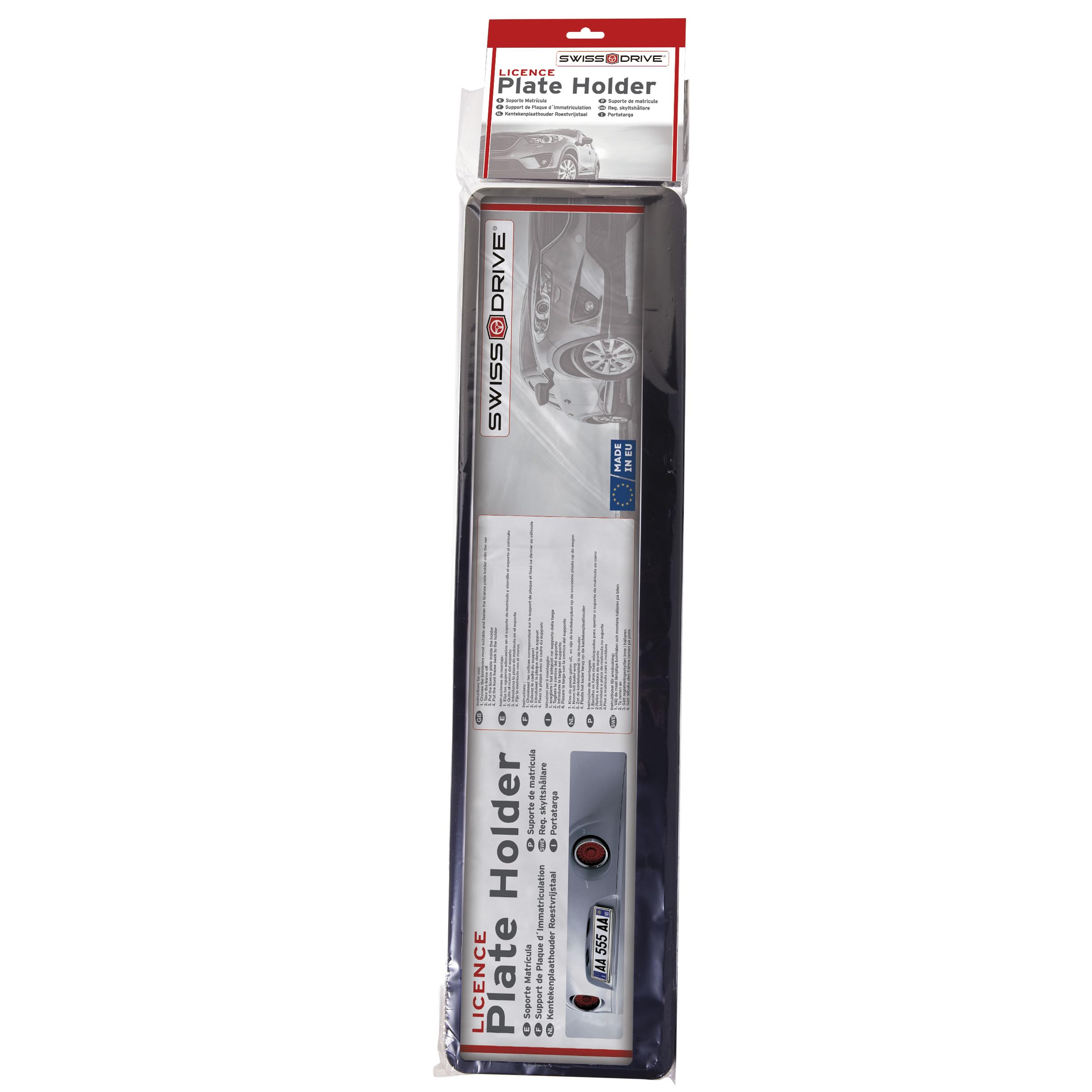 Support de Plaque - Euro Clip - Acrylonitrile butadiène styrène - Noir