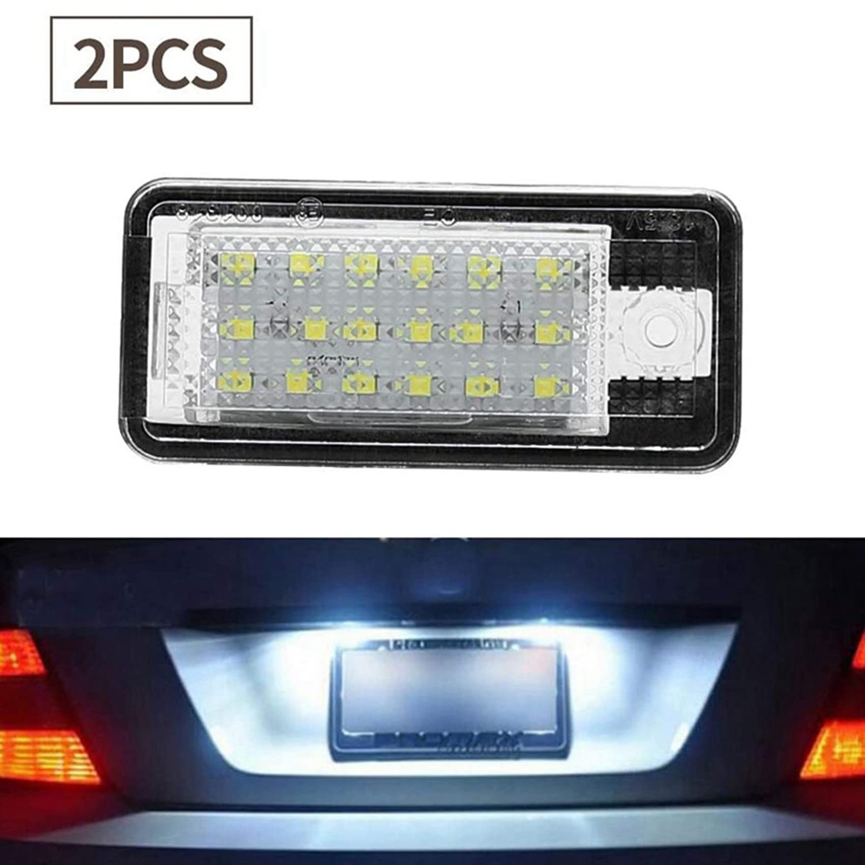 8X LáMpara de Luz de Placa de MatríCula LED de Coche para A3 8P A4 B6 B7 A5 A6 4F A8 S8 C6