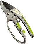Garden GURU Professional Ratchet Pruning Shears Clippers – 4X Cutting Power – Ratcheting Garden Anvil Pruners Scissors - Ergonomic Grip – Nonstick Blade - Makes Tough Cuts Easy - Great for Seniors