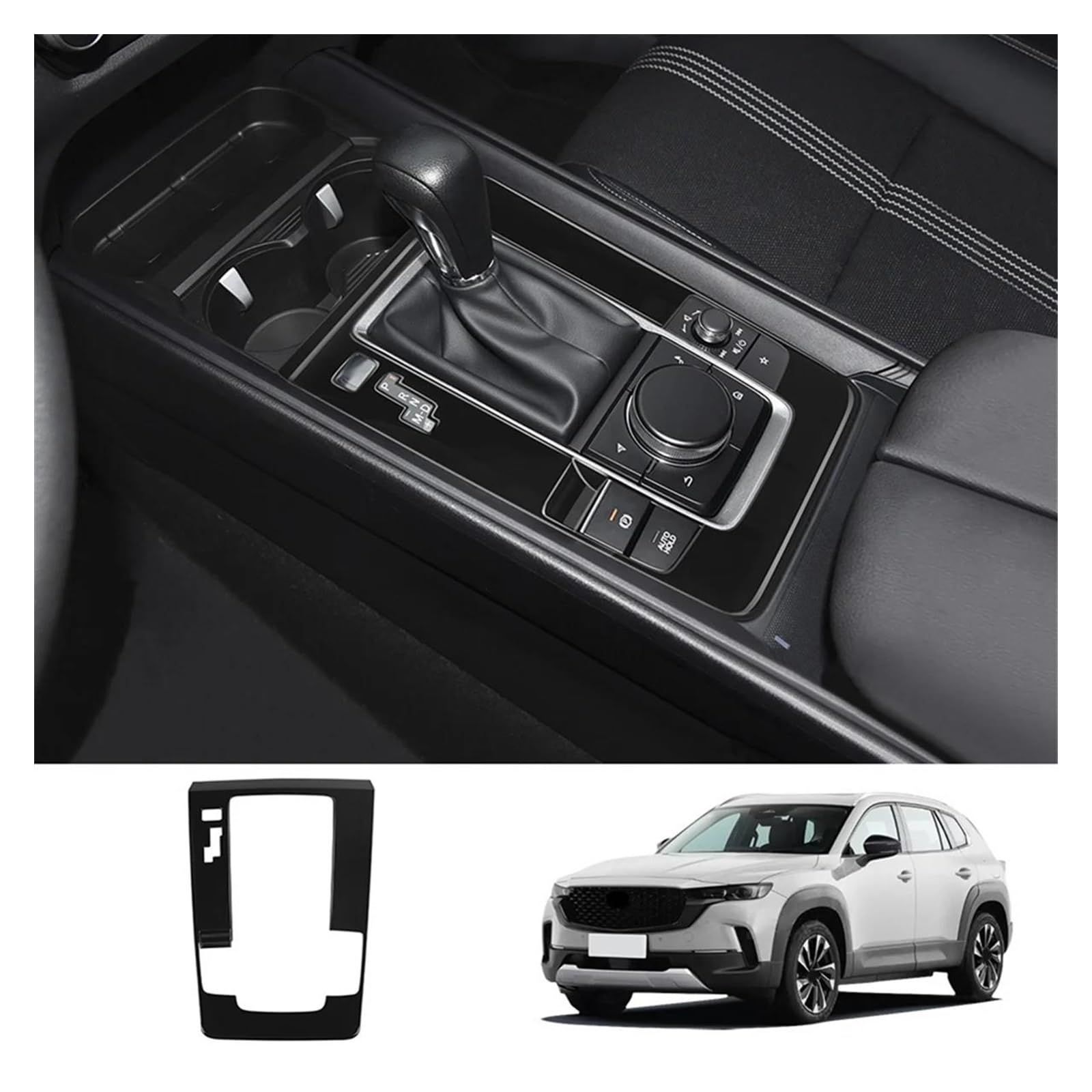 Rivestimento interno della consolle centrale Per CX-50 CX50 2023 versione USA, pannello di copertura del cambio Per dell'auto, protezione adesivo, accessori interni, nero lucido