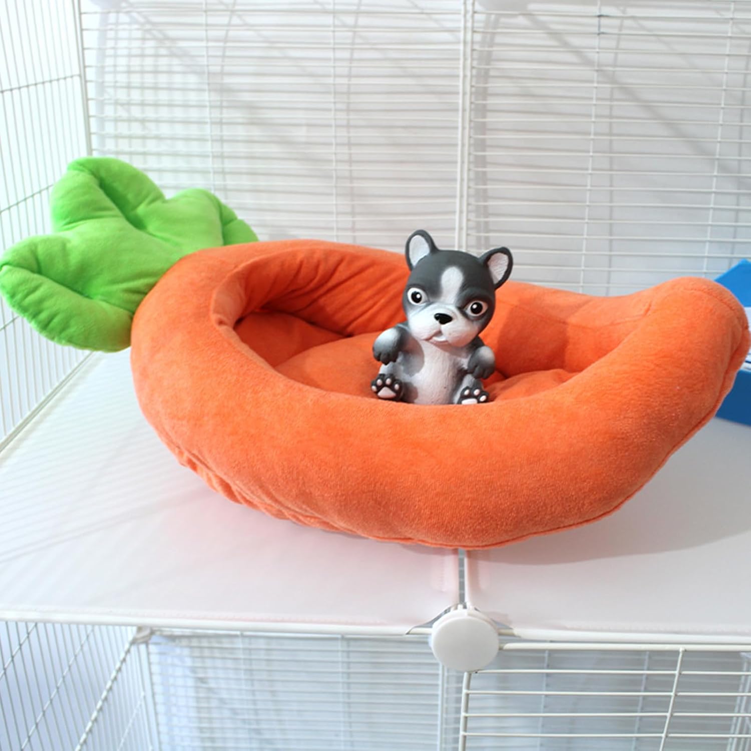 Dog Furry Bed with Detachable Cushion Elegant Carrot Cartoon for Pet Indoor Cartoon Sofa Pet Sofa Bed