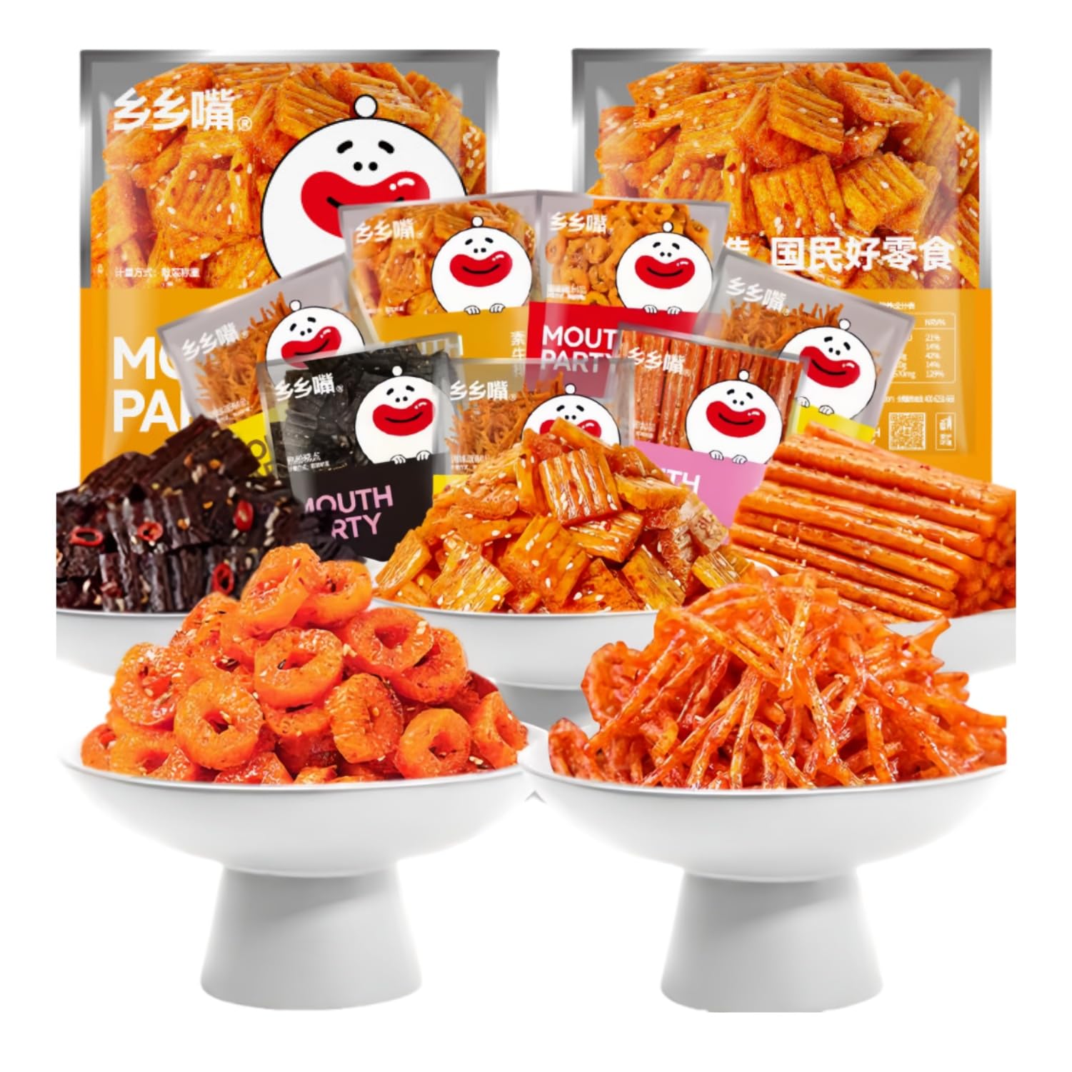 Latioa Spicy Strips Snacks Asiáticos Tiras Picantes 18g x 5 Paquetes