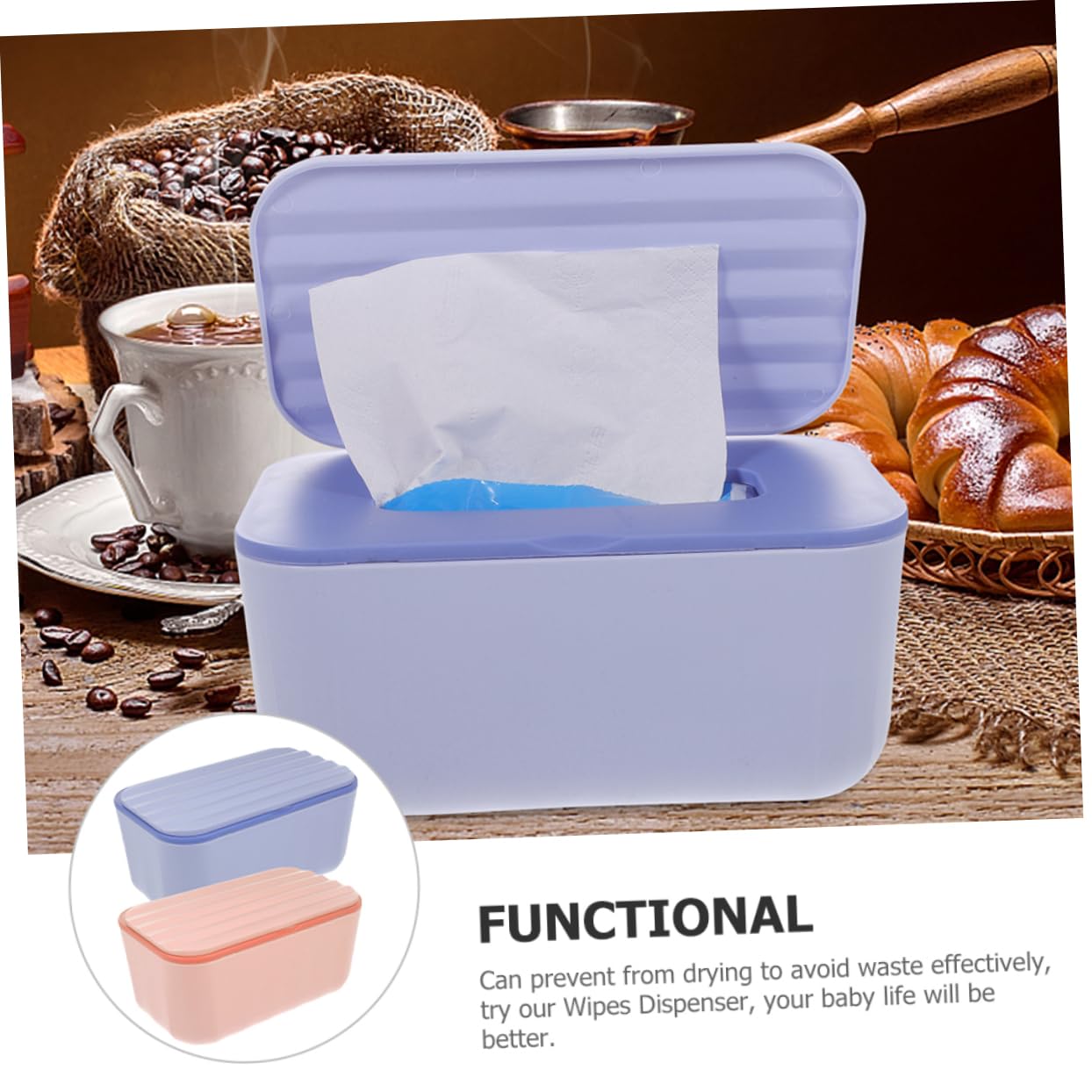 Healifty 3 Sätze Feuchttücherbox Nachfüllbare Aufbewahrungsbox Mit Deckel Praktischer Wipes Spender Für Badezimmer Und Büro Kompakte Box Und 2 Stücke * 3
