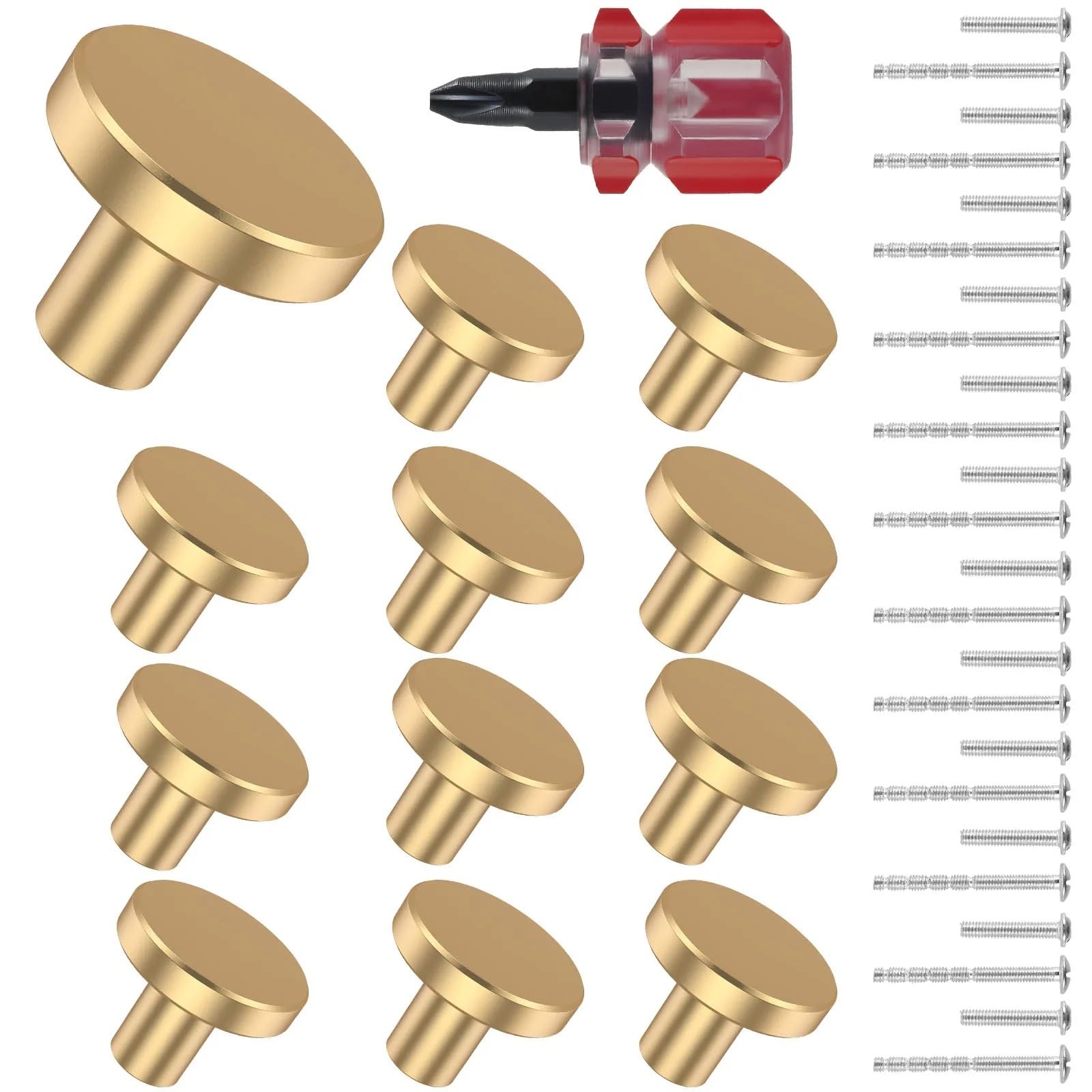 bogniga Handles 24pcs Kitchen Cabinet Knobs Dresser Knobs Drawer Handles Round Drawer Pulls Hardware