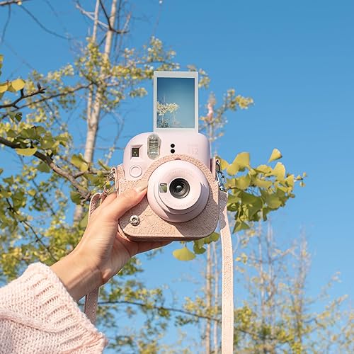 Miniatura 3 de MUZIRI KINOKOO Funda para cámara Mini 12 compatible con cámara instantánea Fuji Instax Mini 12  Funda protectora de piel sintética en relieve Mini