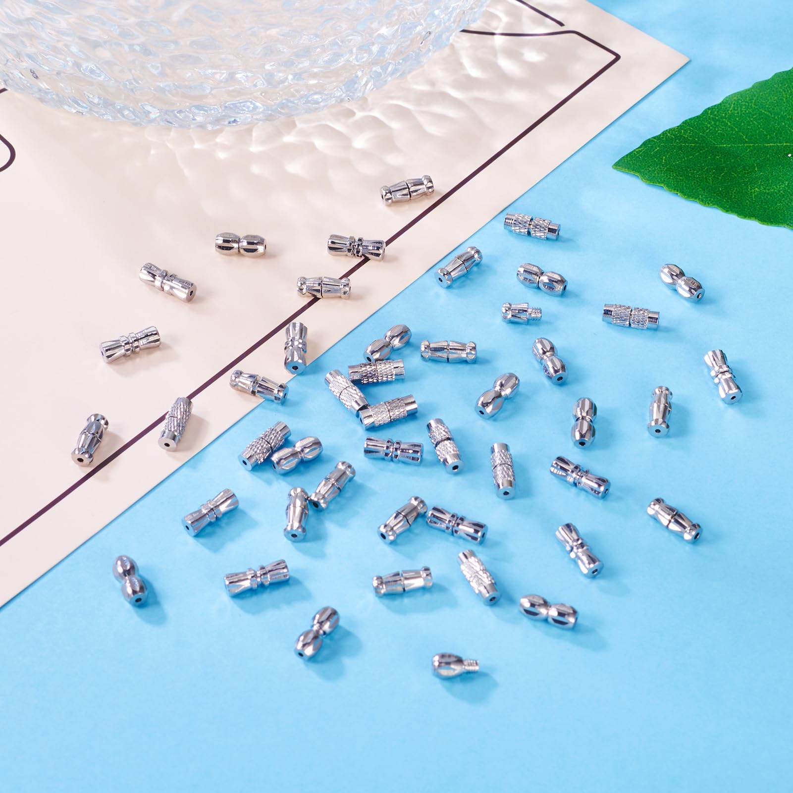 Lot De 100 Fermoirs à Vis En Laiton Doré - Trou 0,5 Mm - Idéal Pour Créer Bracelets, Colliers Et Bijoux Faits Main