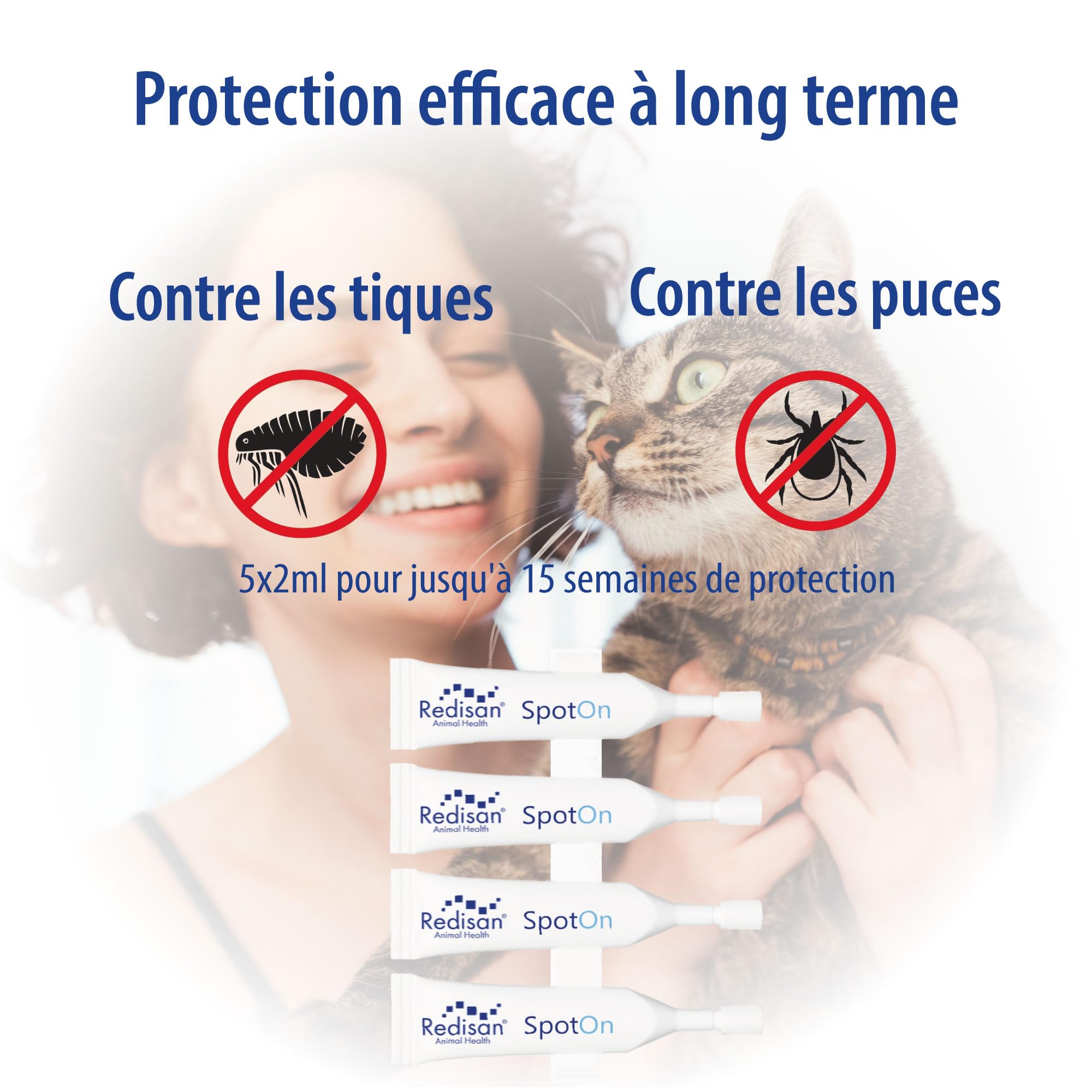 Spot on pour Chats I Anti-tiques à Base de Plantes sans Chimie I Protection Efficace Contre Les puces et Les tiques I Jusqu'à 15 semaines de Protection