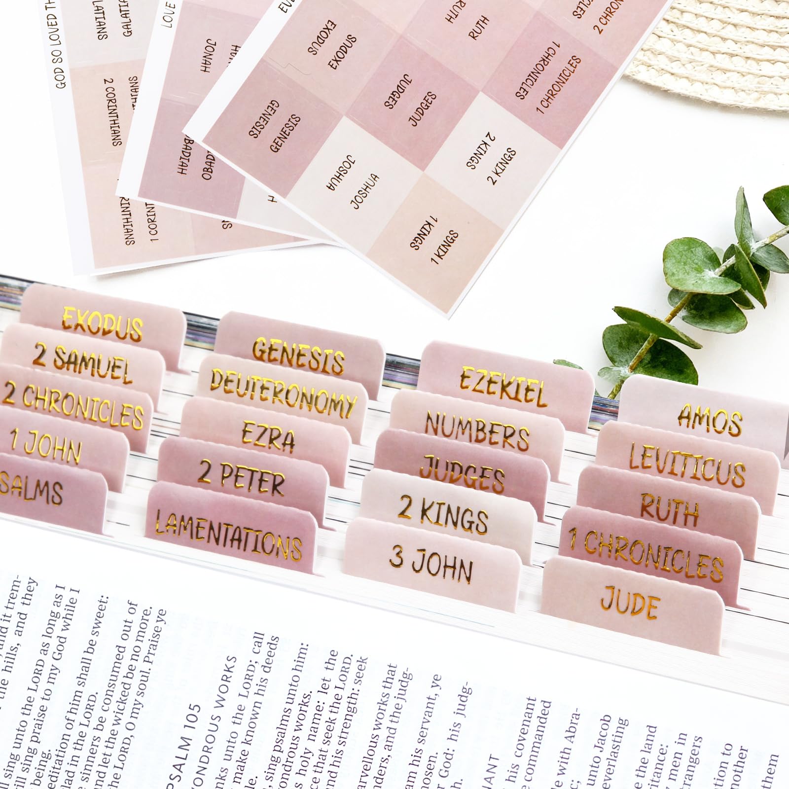 Bible Tabs for New Testament, Large Font, Anti-Wrinkle Intex Tabs