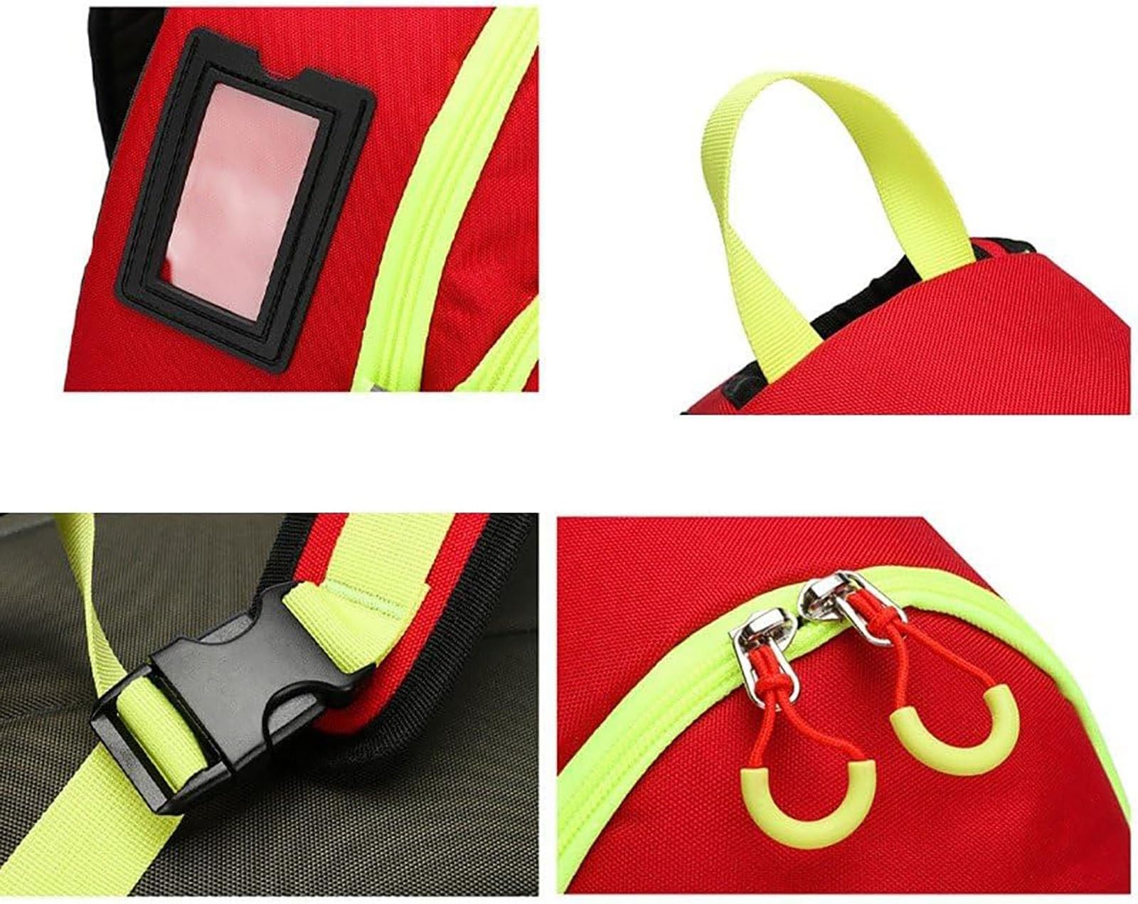 Mochila Bandolera de Primeros Auxilios, Bolsa Cruzada para Equipo EMS, Bolsas vacías para emergencias, Ideal para Camping, Senderismo y Trekking (roja, 48 x 35 x 25 cm)