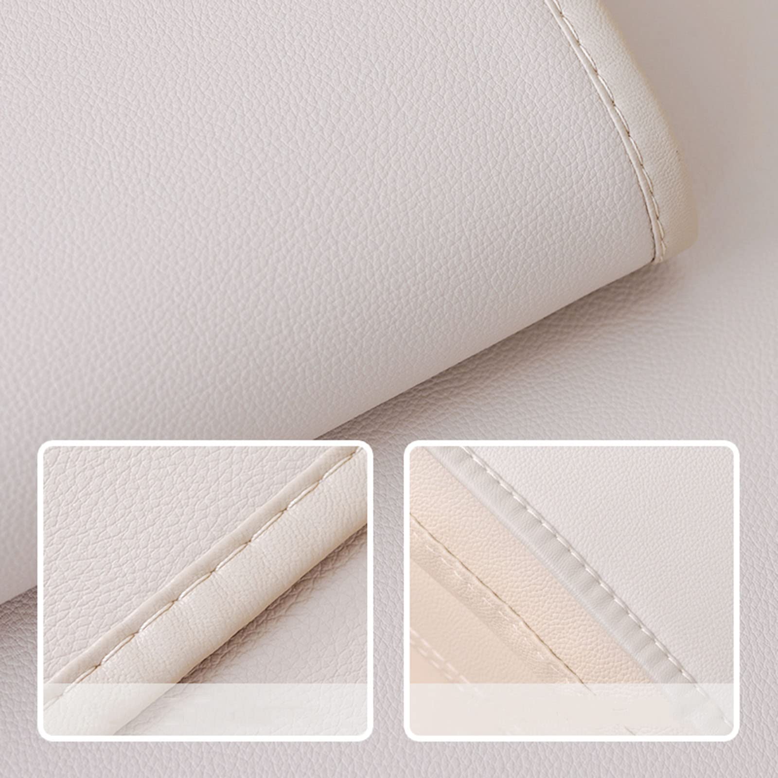 Rutschfester Sofabezug aus Leder, Sofa überzug in l Form 2 3 sitzer ecksofa Sofaüberwurf Couch überzug für Haustiere, Liegebezug für Wohnzimmer-Beige 60x150cm/24x59 Zoll