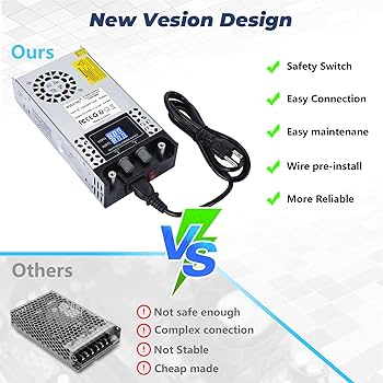 ★BOSYTRO DC 60V 25A 1500W スイッチング電源 Amazon.co.jp: BOSYTRO 60V 25A 1500W DC安定化電源PSU AC 110V