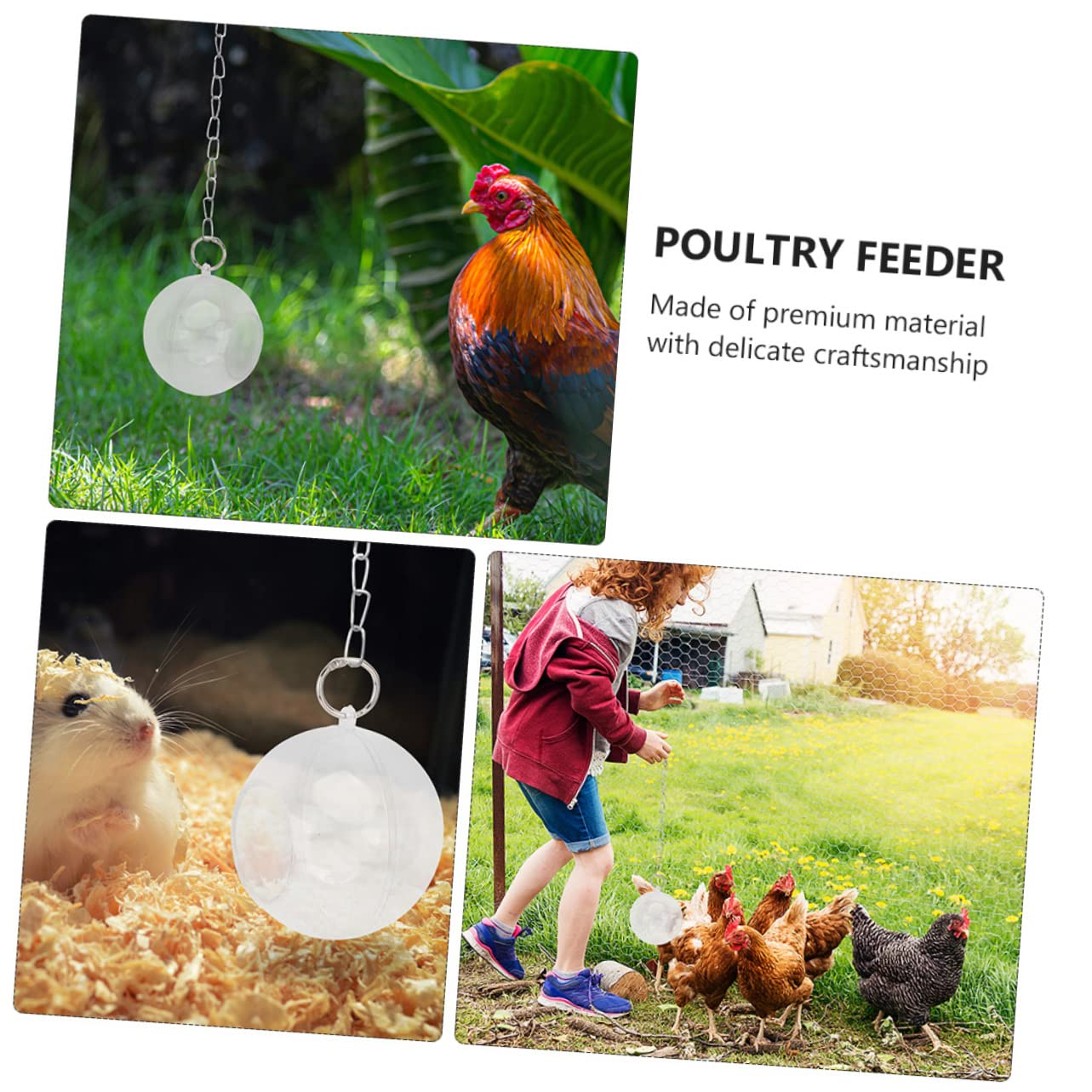 Angoily 6 Piezas Bola de alimentación alimentador de pájaros de Juguete Jaula de pájaros Comida Juguetes Bolas para Jaula de pájaros Suministros de alimentación de Aves Loro