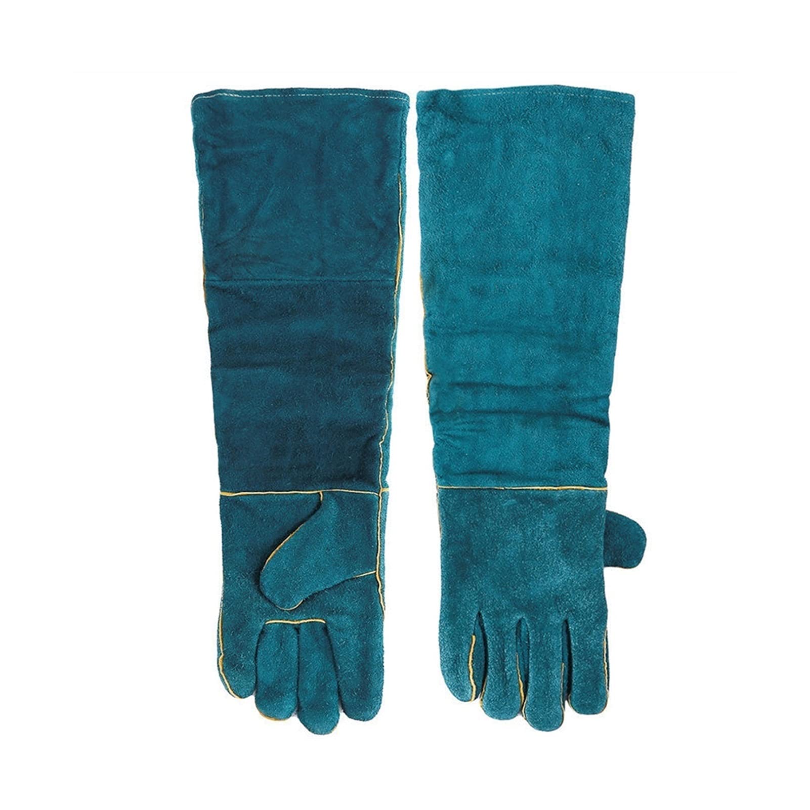 Gants de jardin Gants de sécurité de travail Gants de soudage pour soudeur Travaux épais Cuisine Cuisine Cuisine Chaleur Protection de sécurité Glove Long Cuir Vert Animaux de protection Glove de prot