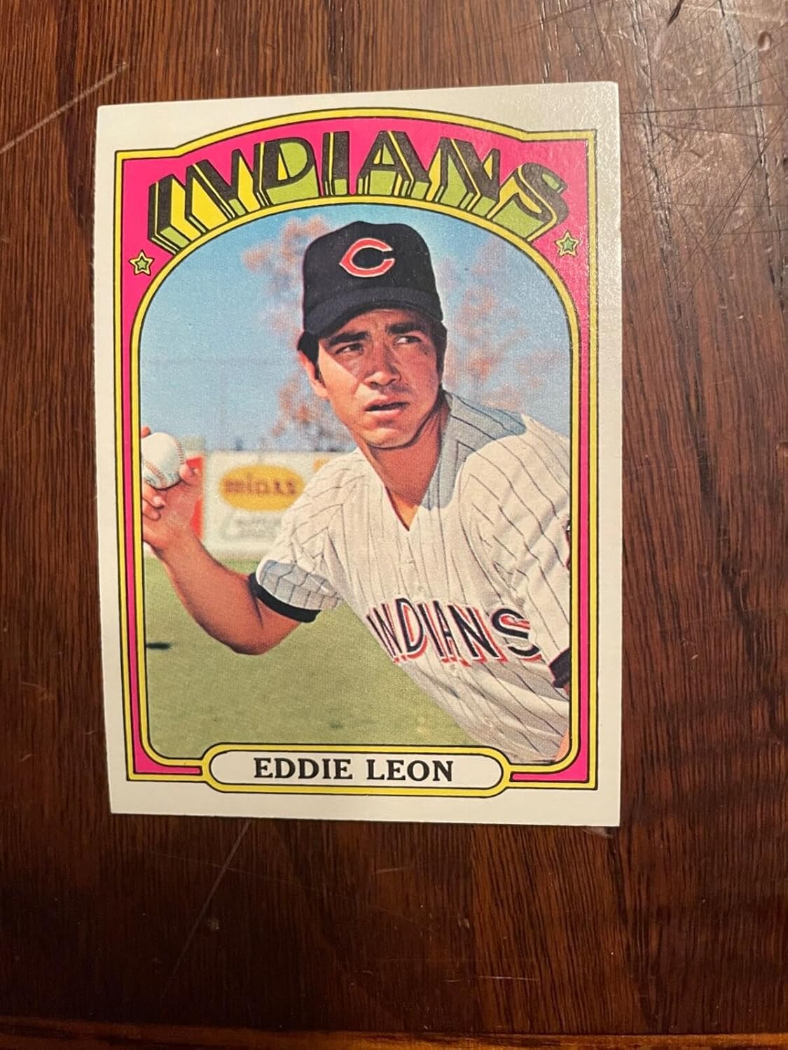 1972 Topps #721 Eddie Leon Cleveland Indians Hi# Baseball Card Nm+ - Slabbed Baseball Cards