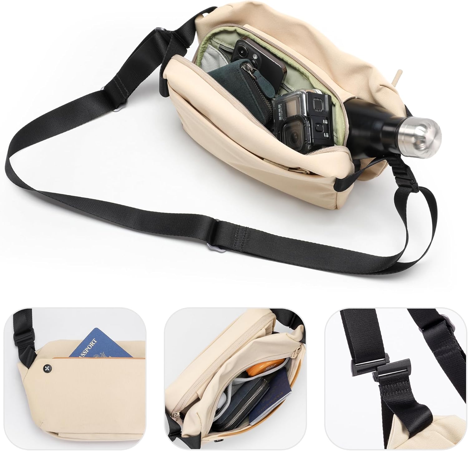 Wanderer Sling,Sling Bag for Switch 2,Crossbody Bags,Urban Sling,Waterproof Anti Theft Bag,Lightweight - Image 8