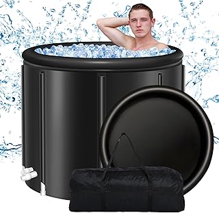 Ice Bath Tub for Athletes Recovery – Cold Plunge Tub, Multi-Layer Insulated Ice Bath for Cold Therapy, Portable & Durable ...
