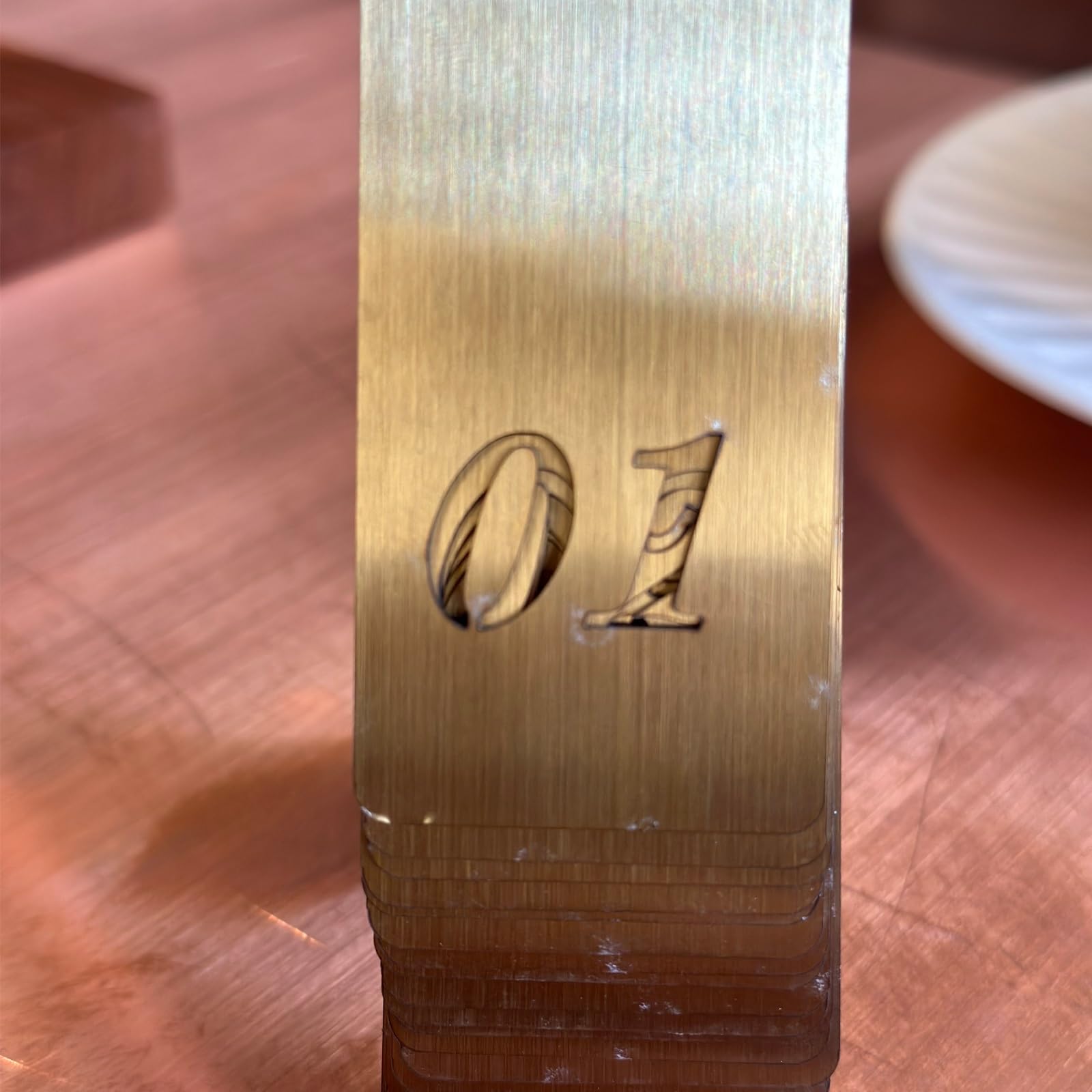 Numeri Da Tavolo Per Tavoli Ristorante Banchetti Di Nozze Ricevimenti Cena, Segnali Numerici Da Tavolo Bifacciali Segnali Numerici Da Tavolo - Acciaio Inossidabile, 1-10/11-20/21-30/31-40/41-50(41-50)