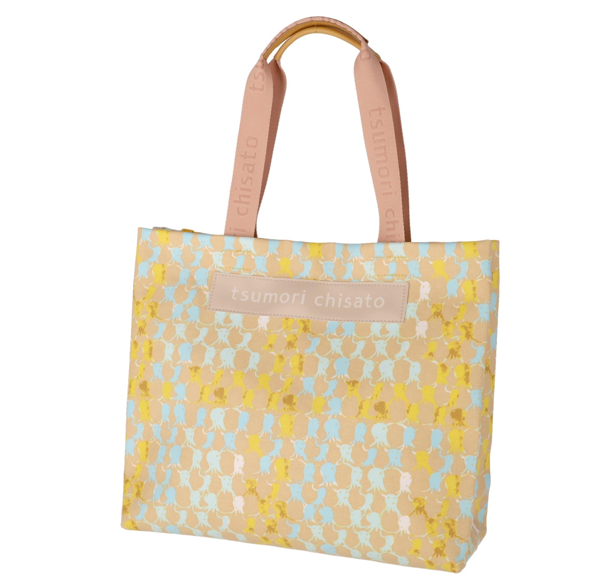 Amazon | ツモリチサト タコチェック トートバッグ Lサイズ イエロー