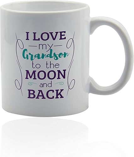 Taza de nieto de 11 oz. taza de cerámica blanca. Regalos para nieto.