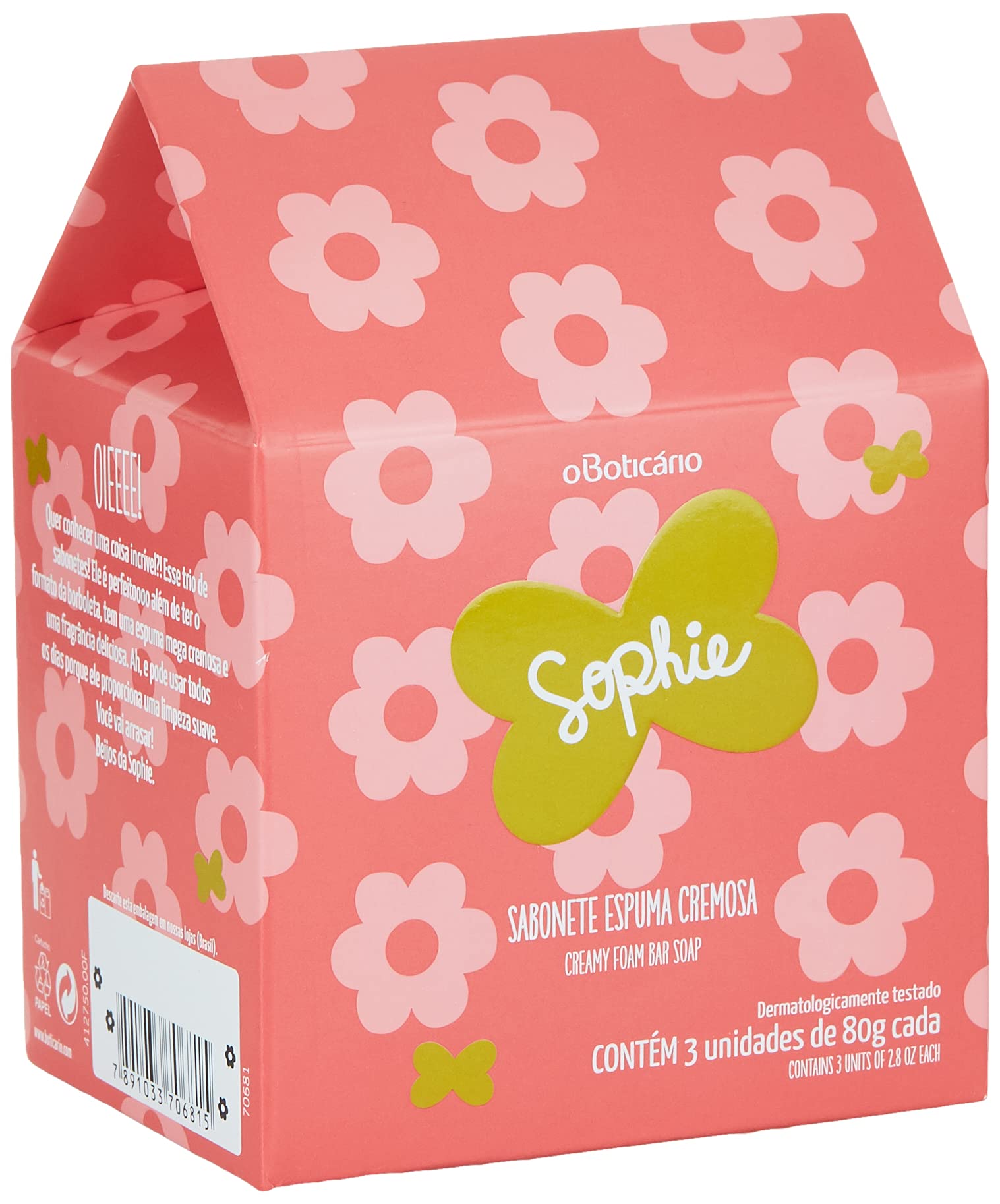 O BoticarioSophie Soap Bar, 3 X 80 gm