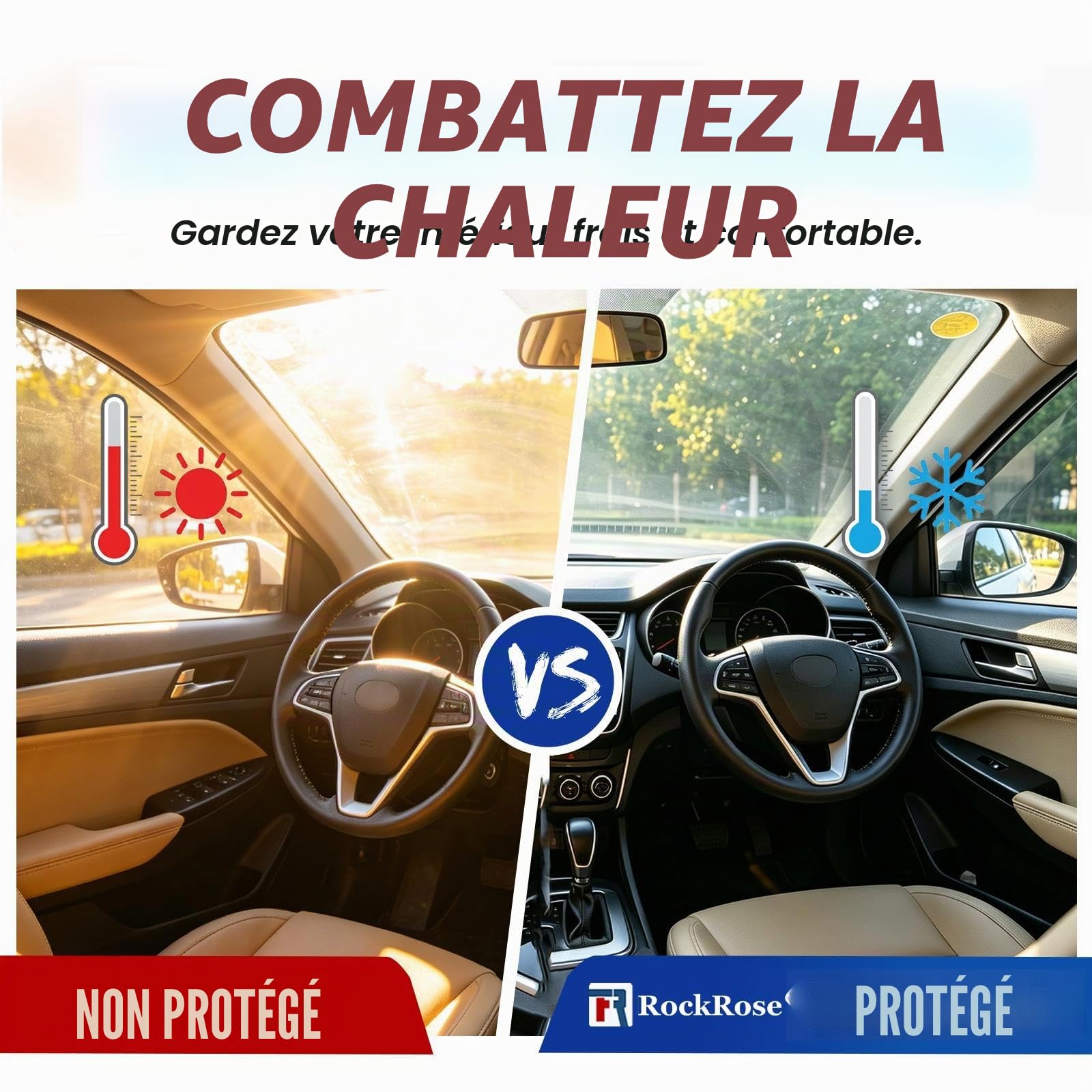 RockRose 35% TLV Film Solaire Carbone Voiture 60 cm x 6,0 m Double Couche Anthracite Intimité Discrète Anti-Chaleur et UV Auto-adhésif Thermoformable