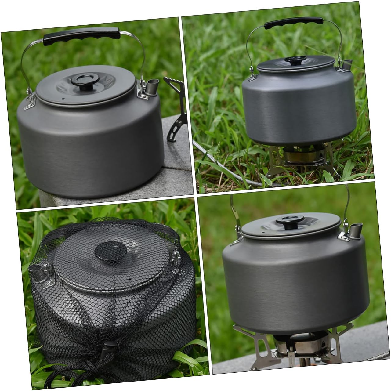 Milisten Camping Kettle Portable Tea Pot Compact Boiling Kettle for Outdoor Activities