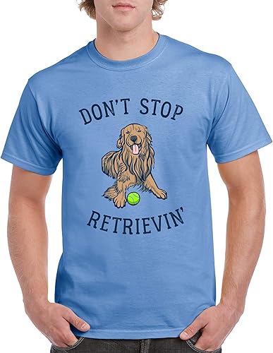 Miniatura 5 de Don't Stop Retrievin - Divertida camiseta de perro Golden Retriever, Azul Carolina