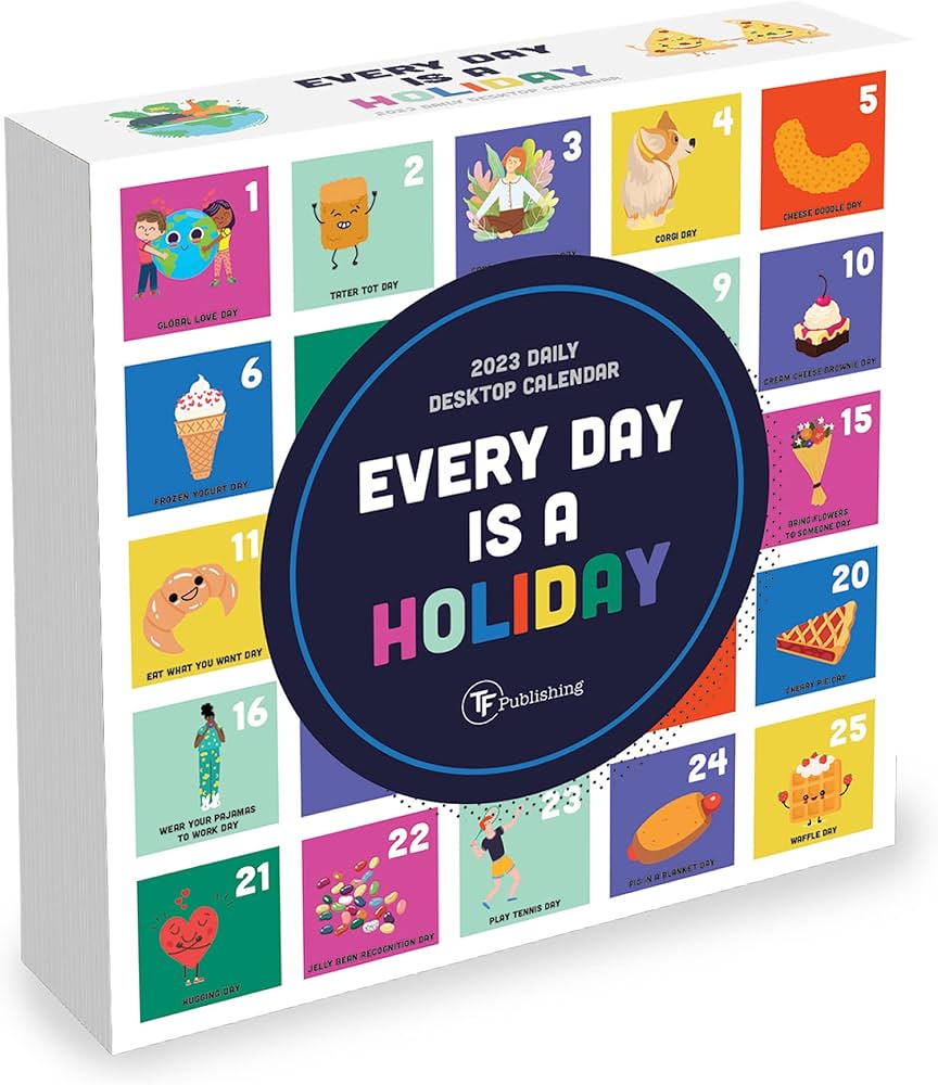 Tf Publishing Every Day's A Holiday Daily Desktop Calendar 2023 | Easy  Tear-Off & Fold-Out Easel For Desk Calendar 2023 | 2023 Calendars For Home  Office | Standing Calender 2023 | 5.25 X 5.25