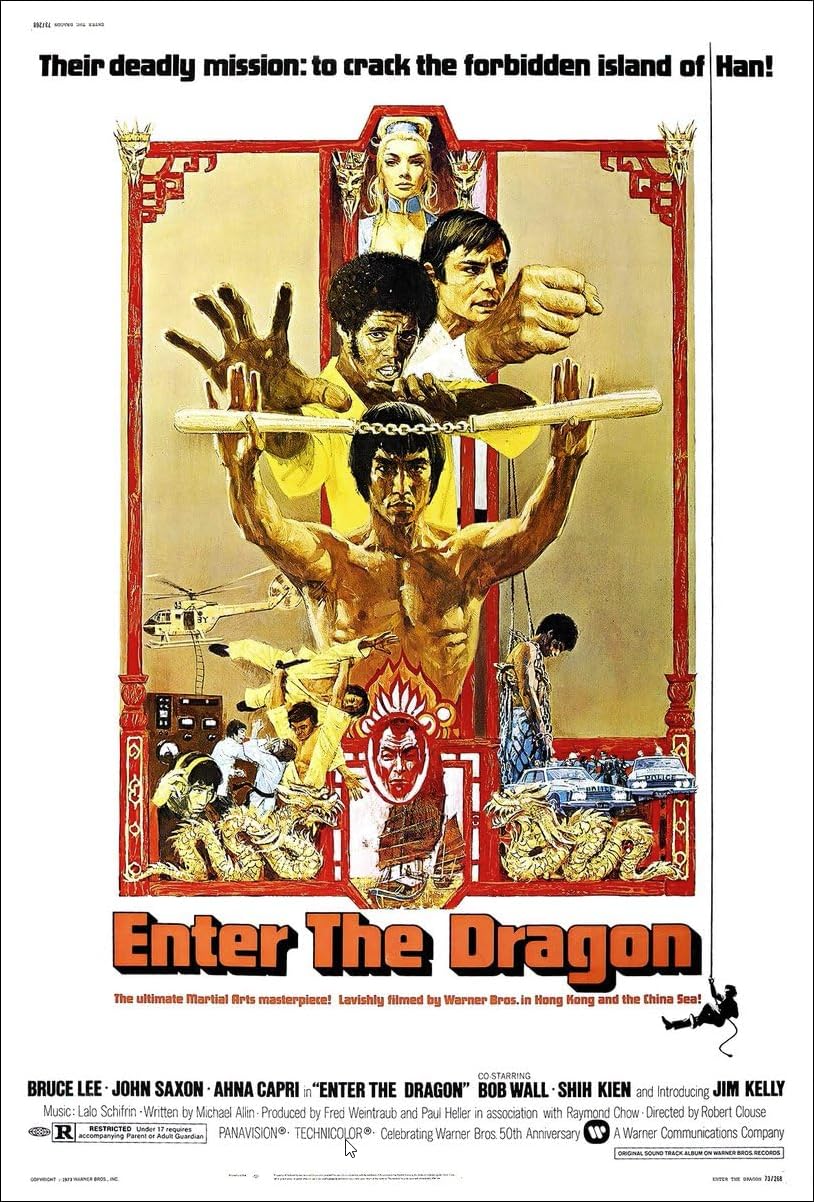 Bruce Lee Poster Enter The Dragon Film 1973 Photo Wall Art Picture A4