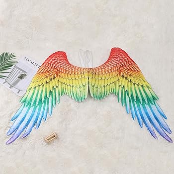 Amazon.com: Abaodam 3D Angel Wings - Rainbow Wings Spread