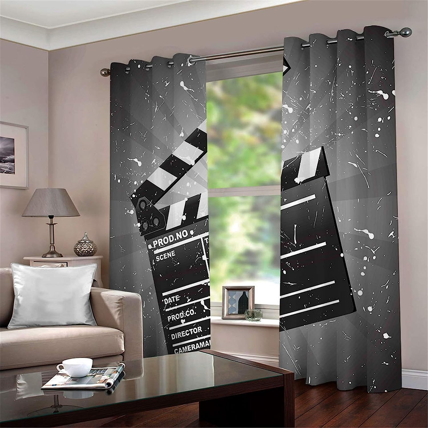 Tende Per Soggiorno Avvio Del Film 280 X 250 Cm Tende Morbide Oscuranti E Insonorizzate - Camera Da Letto/Cucina/Sala Riunioni/Stanza Dei Bambini - Stampa Digitale 3D Albergo Ristorante -2I0Z-K0F