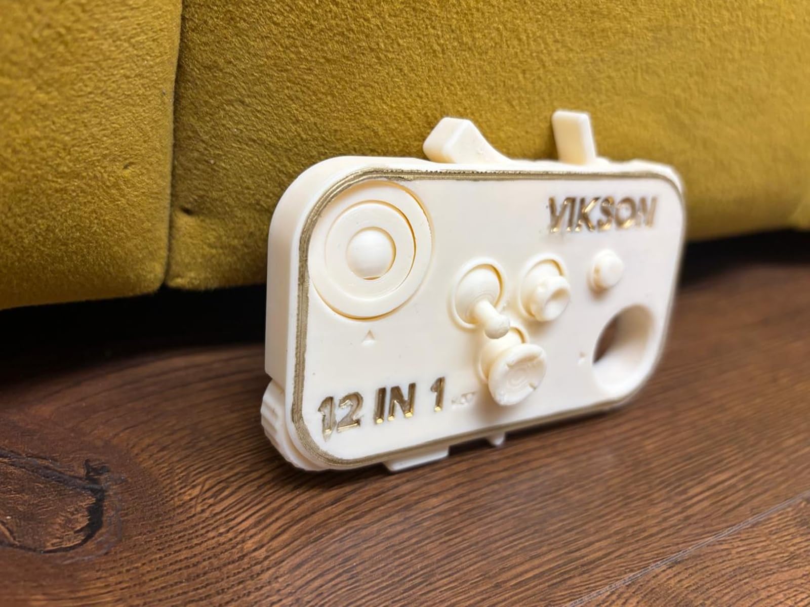 VIKSON INTERNATIONAL - 1 Pc Beige 12 in one Fidget spining Magic Ball | Stress and Anxiety Relief | Desk Finger Flip Toy for Fun and Games for Kids and Adults (Beige) 1