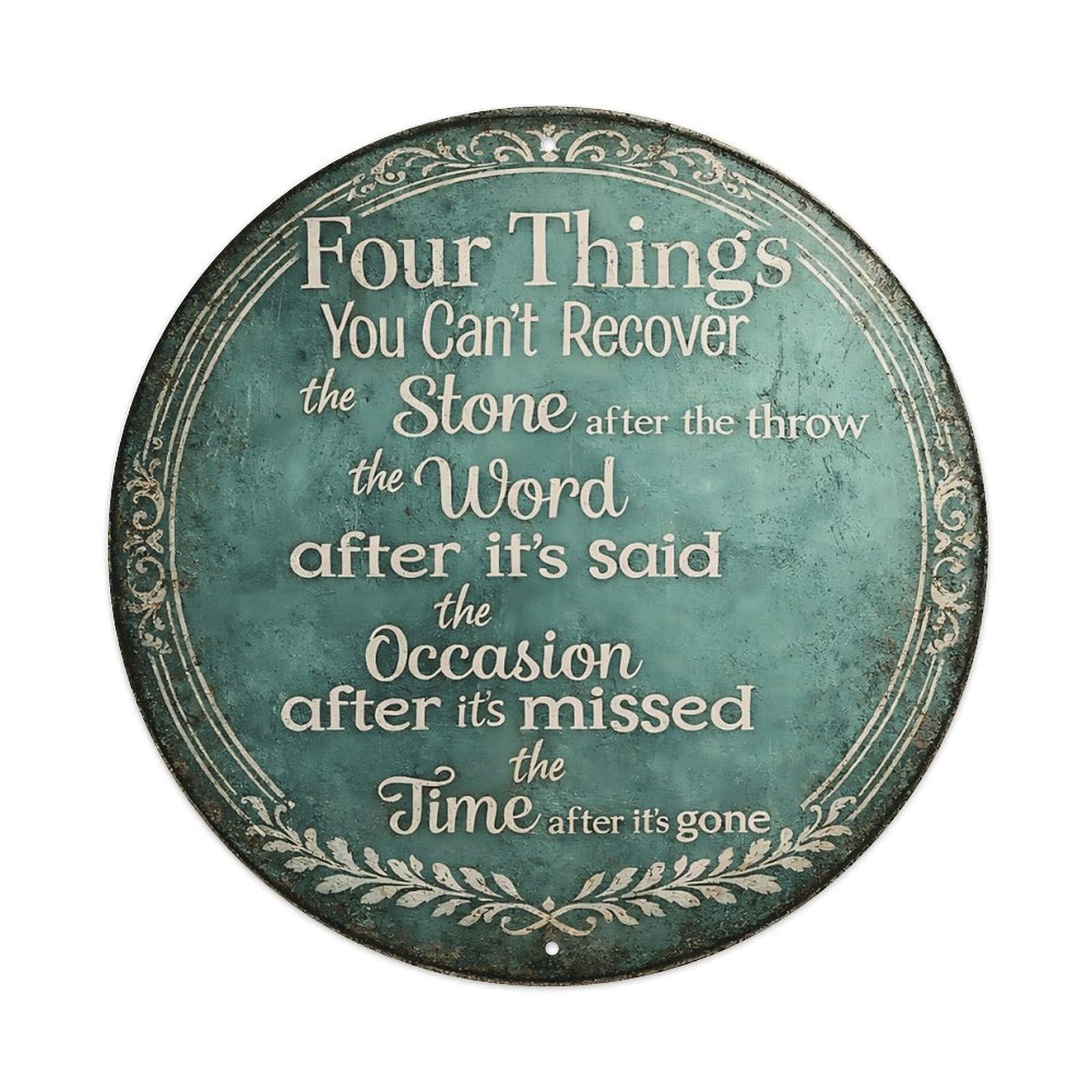 Life Wisdom Text Aluminium Sign 20x20cm