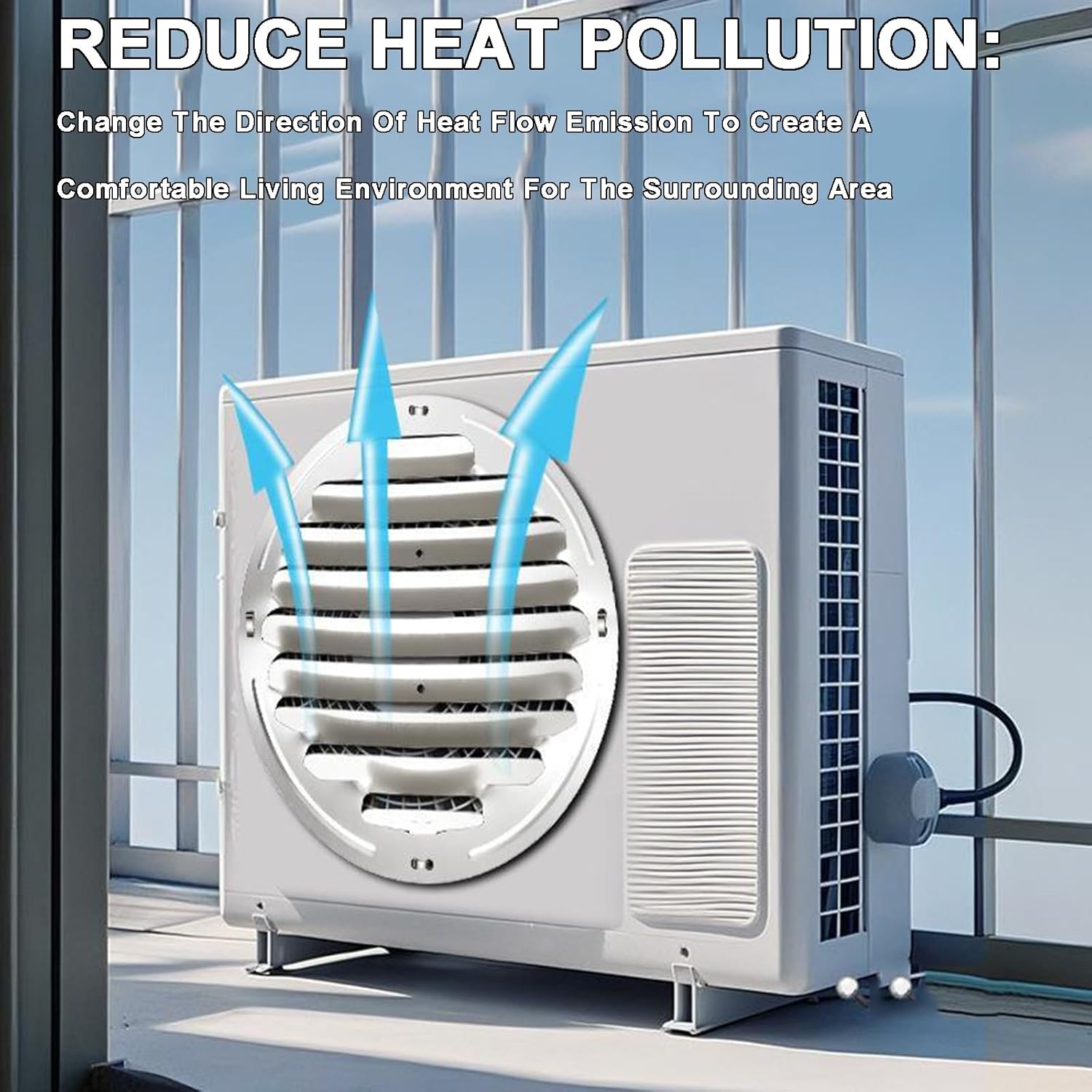 Adjustable Outdoor AC Unit Covers - Wind Deflectors for Split Air Conditioners - Weatherproof Protection for Improved Efficiency & Durability