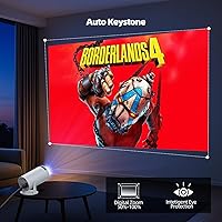 Vista 6 de Proyector con WiFi y Bluetooth, Mini Proyector, Soporte 4K 1080P Proyectores de Películas Inalámbricos Portátiles 220° Giratorio Pantalla de 130