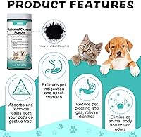 Vista 2 de Carbón activado para perros, gatos y todas las mascotas, kit de primeros auxilios para mascotas, antídoto para envenenamiento, indigestión