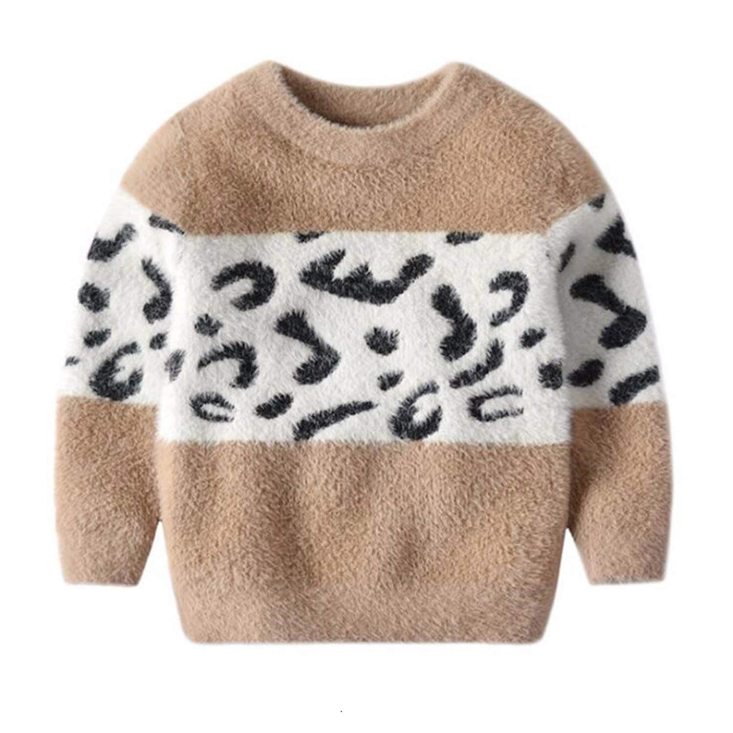 Girls Winter Sweater Water Mink Velvet Kids Wool Knit Clothes New Baby Boys Cartoon Pullover Sweaters for Children Clothing