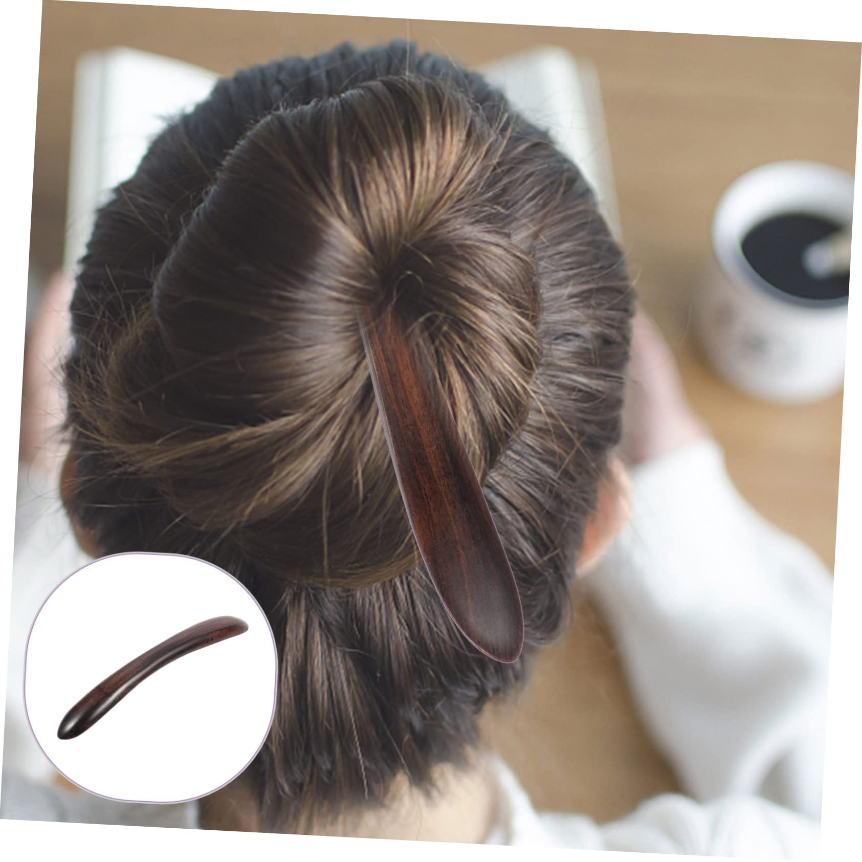 Housoutil 4 Stück Haarnadel Haarnadel Braut asiatisches Tiara Haarklammer Haarstäbchen Essstäbchen für Haare kurz Haare hoch Kimono Haarstock Fräulein Haarschmuck Holz