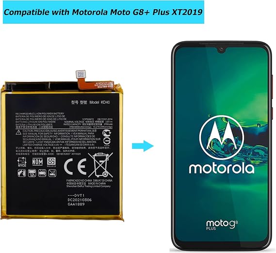 KD40 Battery Compatible with Moto G8 Plus XT2019-1 XT2019-2 with Tools