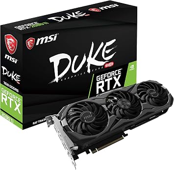 MSI GAMING GeForce RTX 2080 Ti GDRR6 352 بت HDMI / DP / USB Ray Tracing Turing Architecture Graphics Card RTX 2080 TI DUKE 11G OC