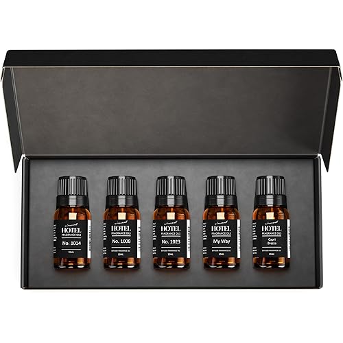 AirScent Hotel Diffuser Oil Gift Set - Buyers’ Best Picks - 10 mL, 0.34 fl oz Hotel Fragrance Oil Gift Set - Inspired by The Baccarat NYC, My Way and Capri Brezza and Other Hotel Scents