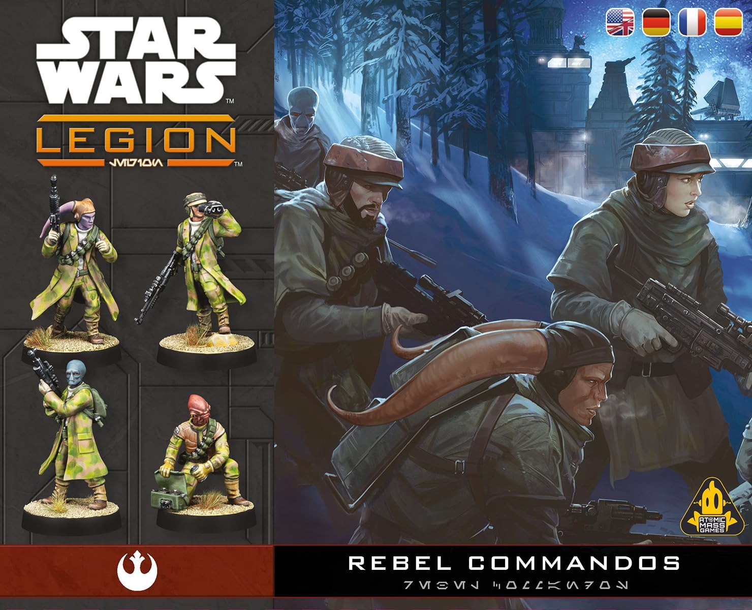 Atomic Mass Games Star Wars Legion Rebel Commandos Unit Expansion - Tabletop Miniatures Game, Strategy Game for Kids and Adults, Ages 14+, 2 Players, 90 Min Playtime, Made