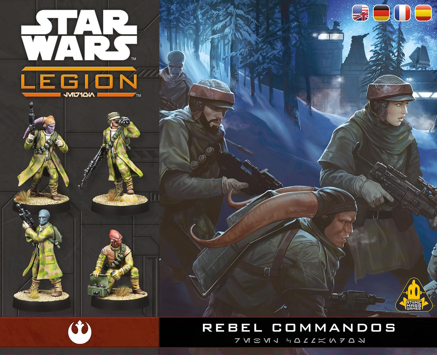 Atomic Mass Games, Star Wars: Legion – Commandos Rebel Commandos (Comando ribelli), Espansione, Tabletop, 2 giocatori, dai 14+ anni in su, 120-180 minuti, tedesco, multilingue