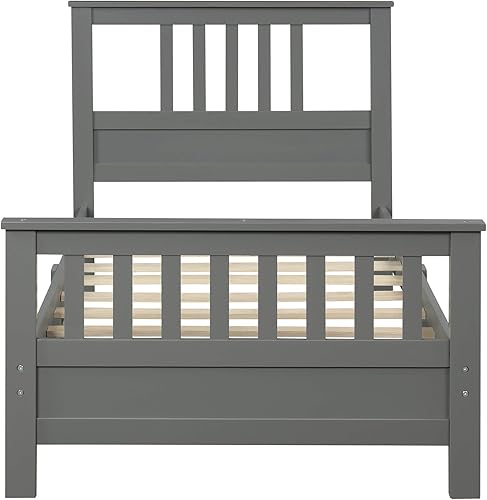 Miniatura 99 de SOFTSEA Base de cama de plataforma de tamaño individual con cajones, no necesita somier (espresso) Espresso,Blanco,Gris,Gris puro.,Blanco